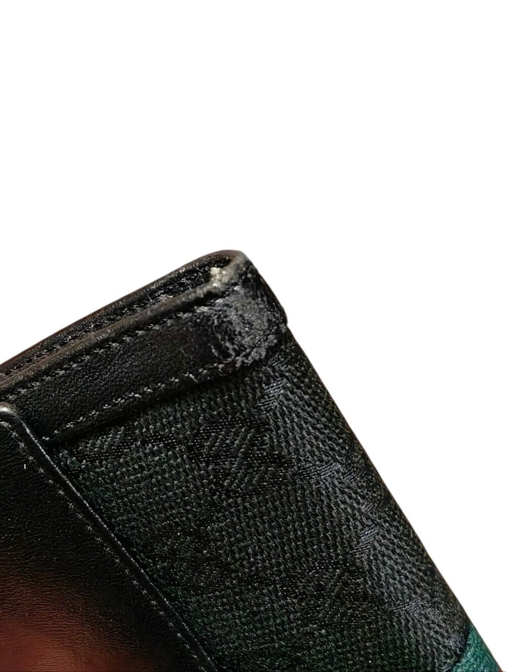 Fucci Black Faux Leather Long Wallet with Green-Red Web Stripe - Picture 9 of 12
